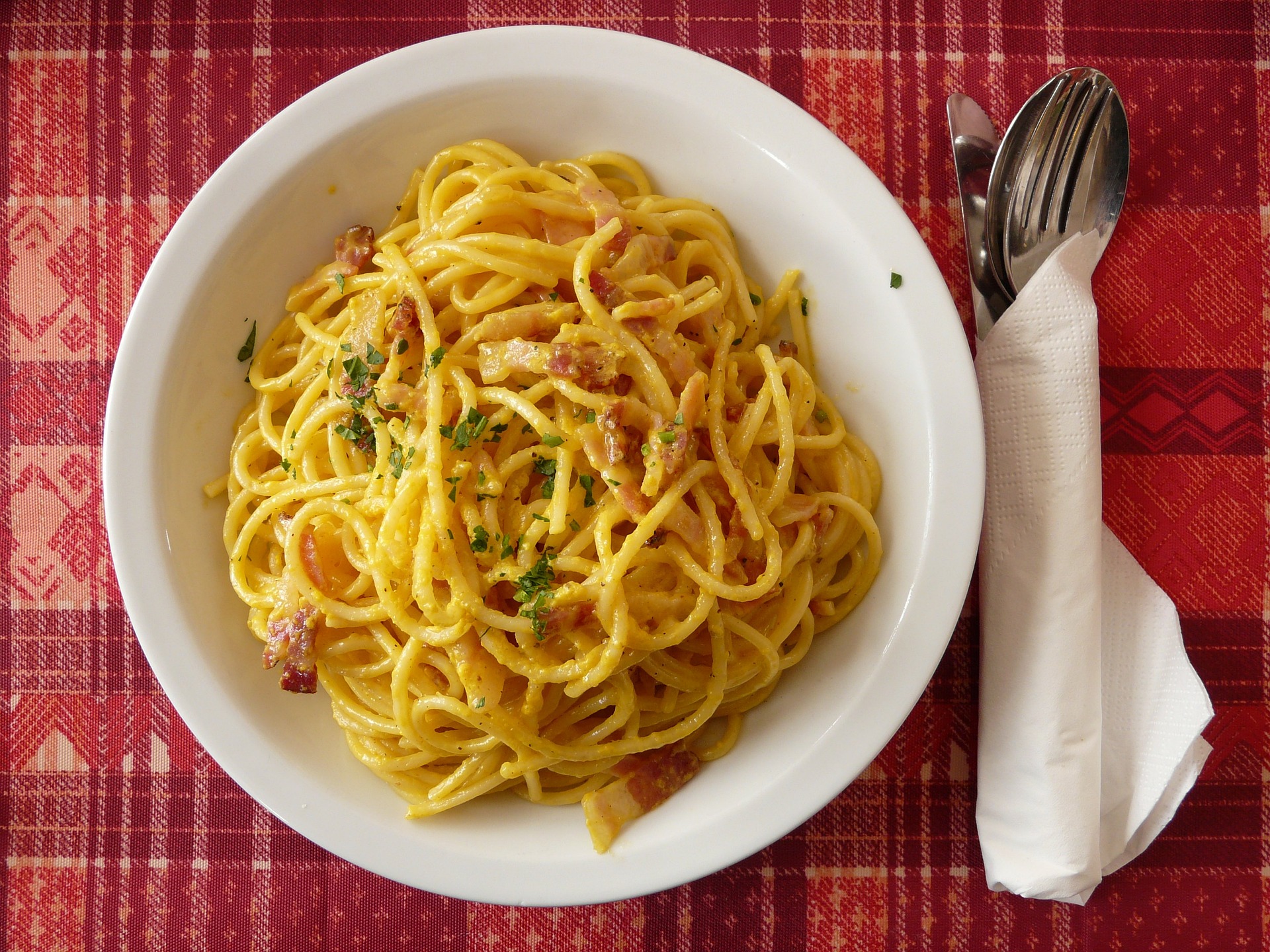 Un piatto di spaghetti alla Carbonara