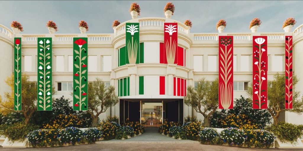 Agostino Iacurci, Ensemble, 2024, progetto facciata Le Pré Catelan, Courtesy l'artista