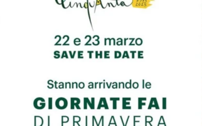 Il FAI compie 50 anni, Giornate di Primavera il 22 e 23 marzo